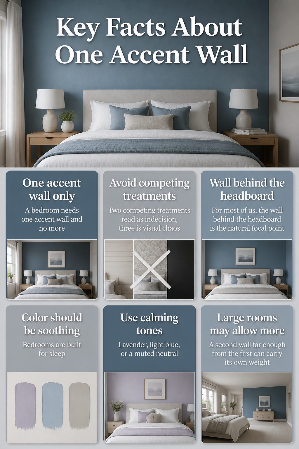 A graphic illustrating the importance of one accent wall.