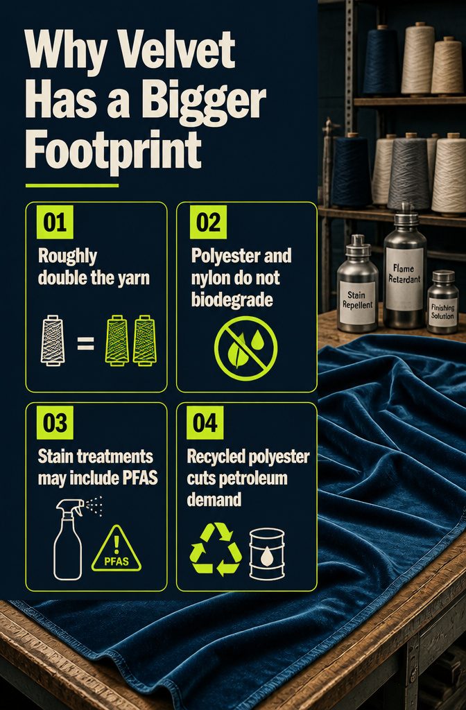Information graphic titled Why Velvet Has a Bigger Footprint