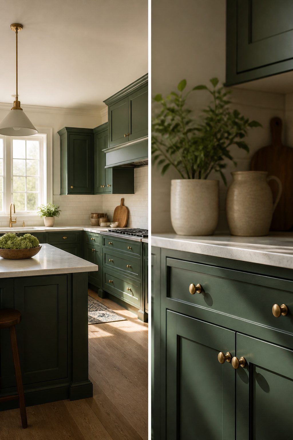 A painted kitchen with fresh, vibrant colors.