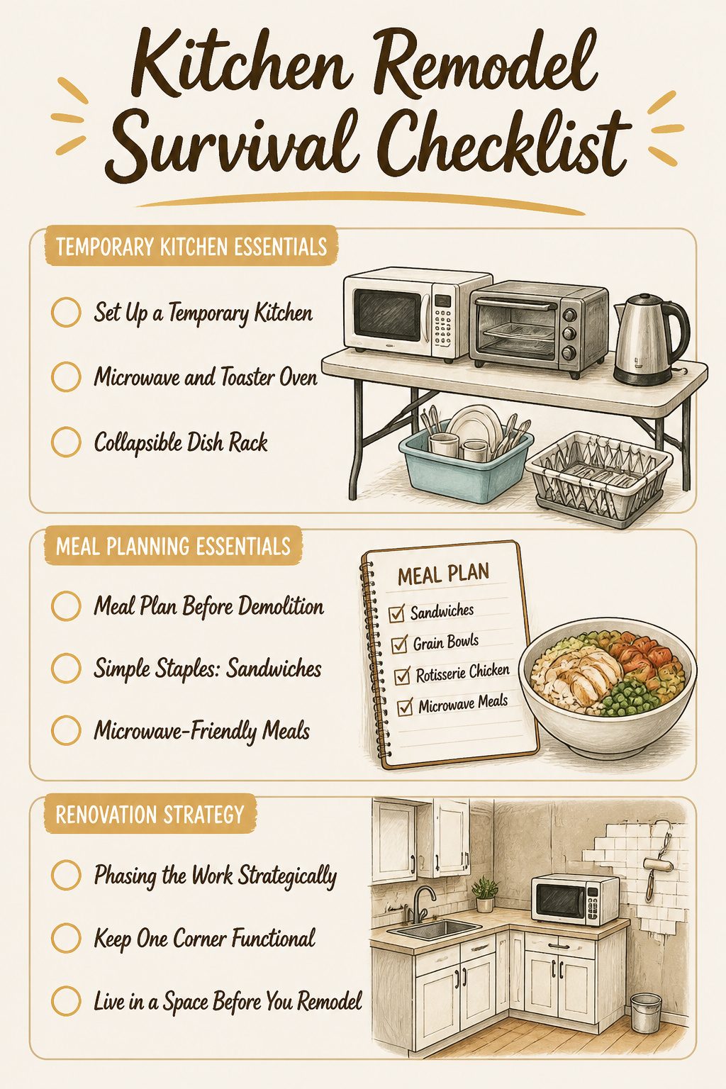 A folding table with kitchen appliances set up in a dining area.