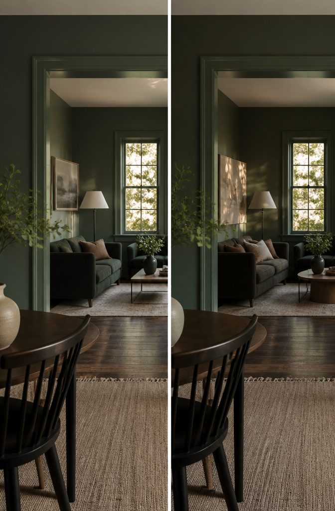 Medium living room with softly colored walls and a sofa